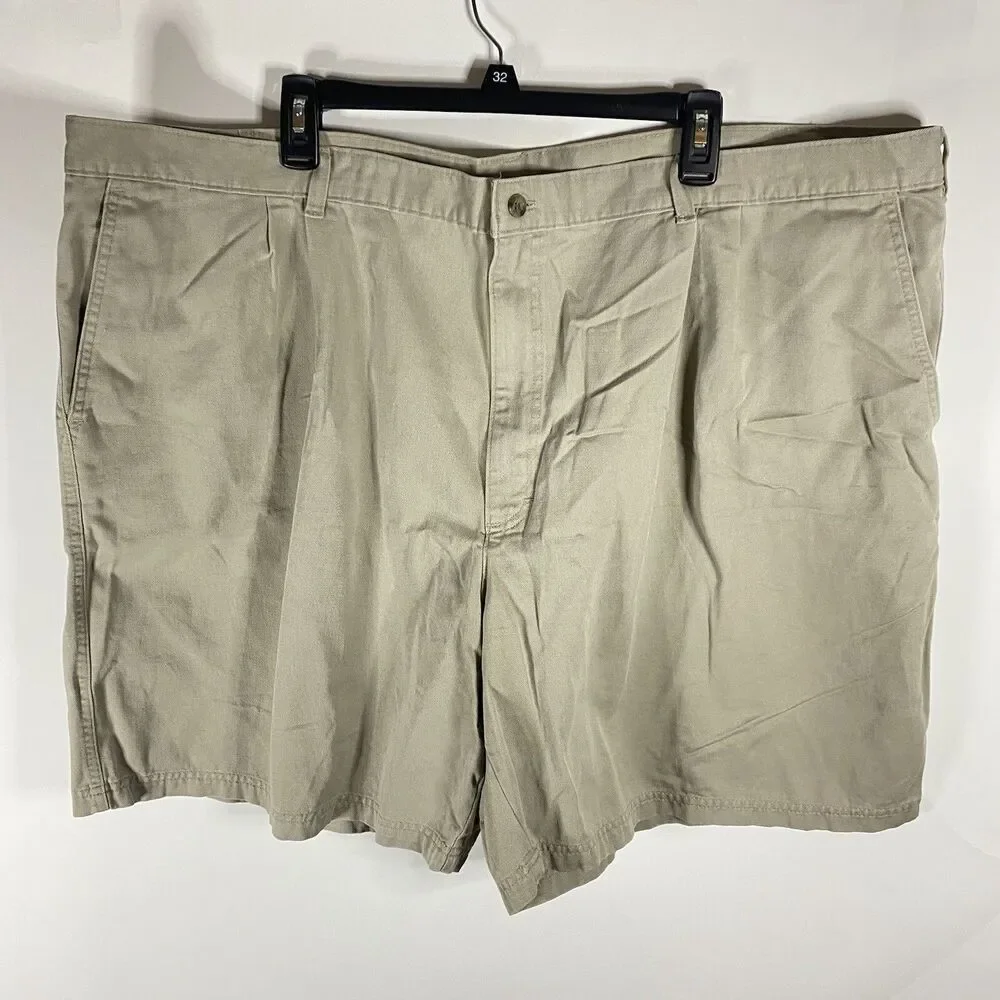 Woolrich Chino Shorts Mens Khakis Outdoor Flat Front Hiking Beige Size 50 BIG